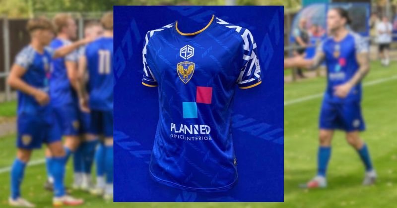 eccleshall fc 2023-24 home shirt in blue